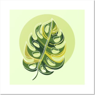 Monstera Leaf Posters and Art